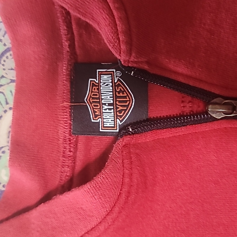 Harley Davidson Ladies Zipup Sweatshirt - so cozy and cute! - Picture 2 of 9